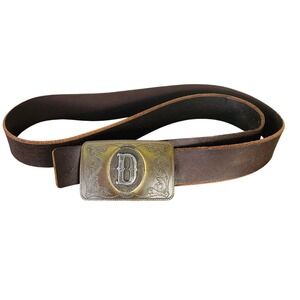Bullhead Leather Belt Mens Size 36 Brown Genuine Leather Western Style